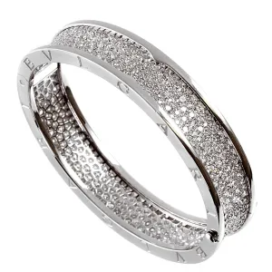 Bulgari B.Zero1 Diamond Bangle Bracelet White Gold