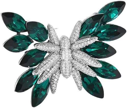 Butterfly Brooches for Women Rhinestone Butterfly Brooch Pin Enamel Butterfly Brooch Gold-plated Lapel Pin Jewelry Gift for Wife Mom Girls