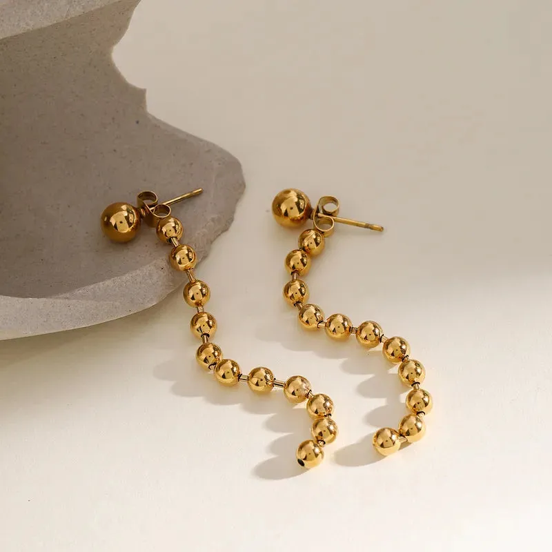 Cascading Pearl Dangle Earrings