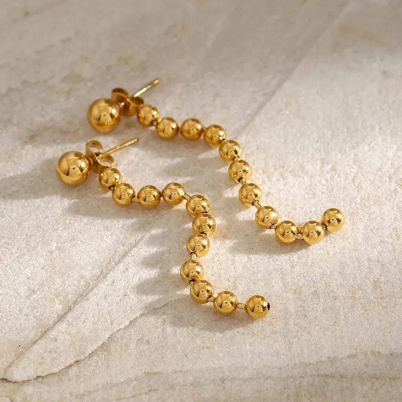 Cascading Pearl Dangle Earrings