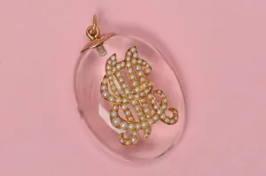 Celebrate Me - Meaningful Pearl Rock Crystal Pendant