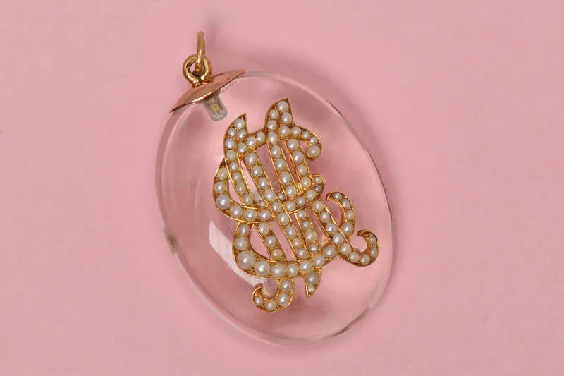 Celebrate Me - Meaningful Pearl Rock Crystal Pendant