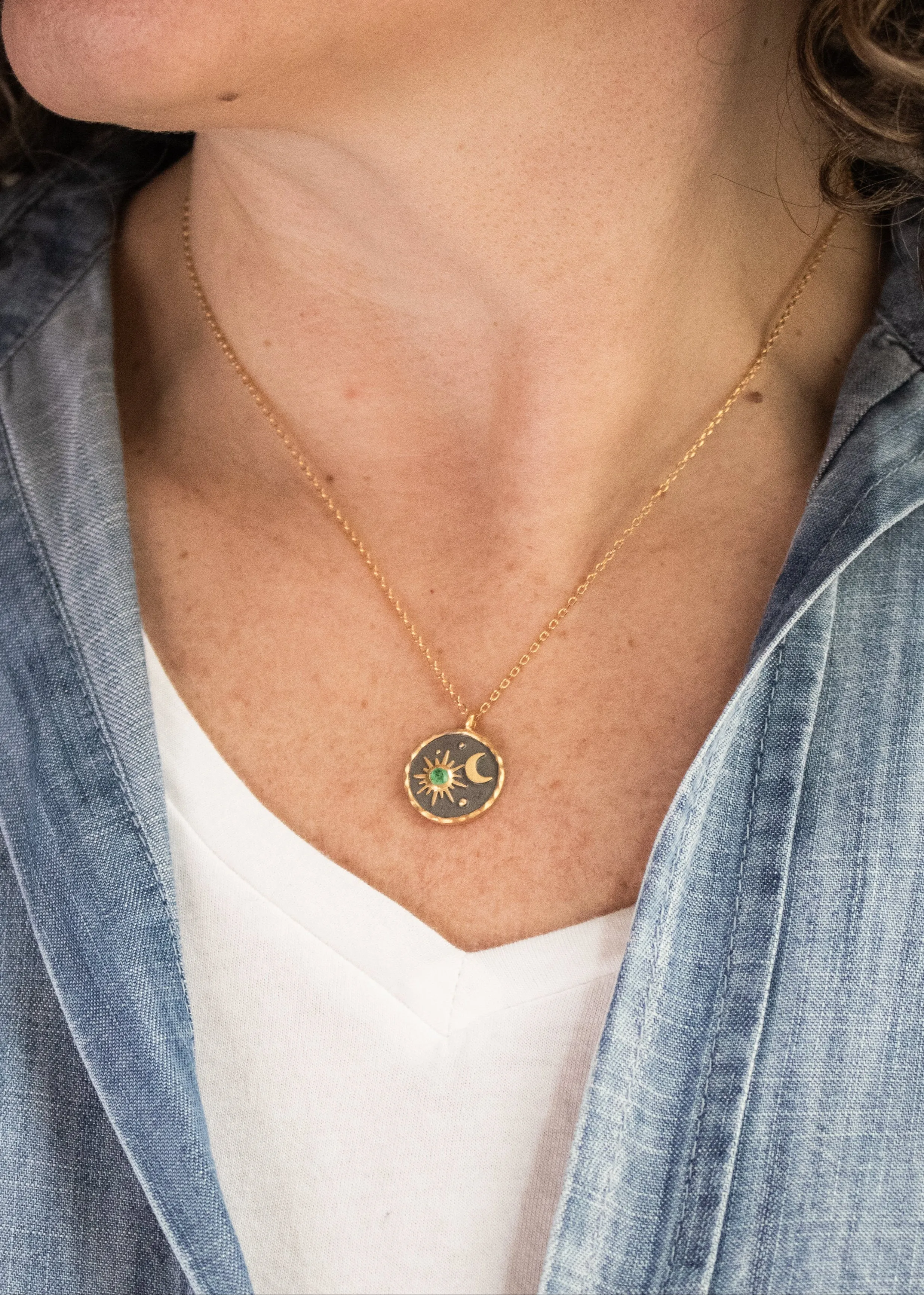 Celestial Birthstone Necklace - May | Satya