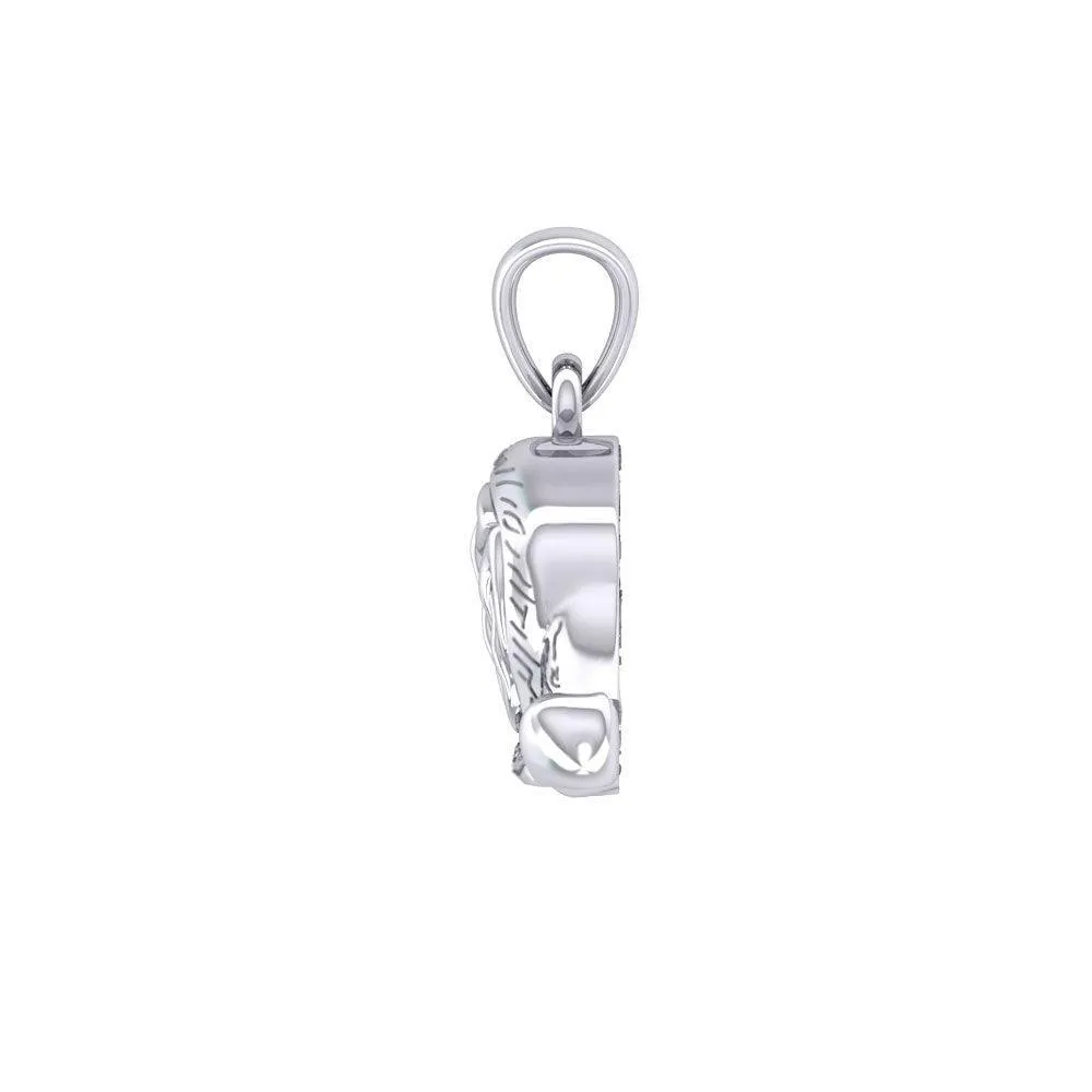 Celtic Spirit of The Arctic Polar Bear Silver Pendant TPD6017