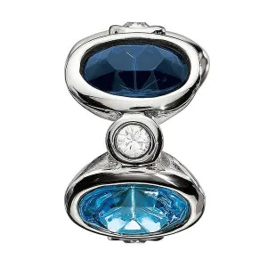 Chamilia Sterling Silver Blue Crystal Oval Majestic Charm D