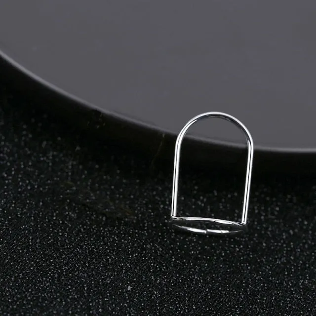 Chicmy-Gothic Metal Line Thin Nail Rings Daily Fingertip Protective Cover Trendy Ring