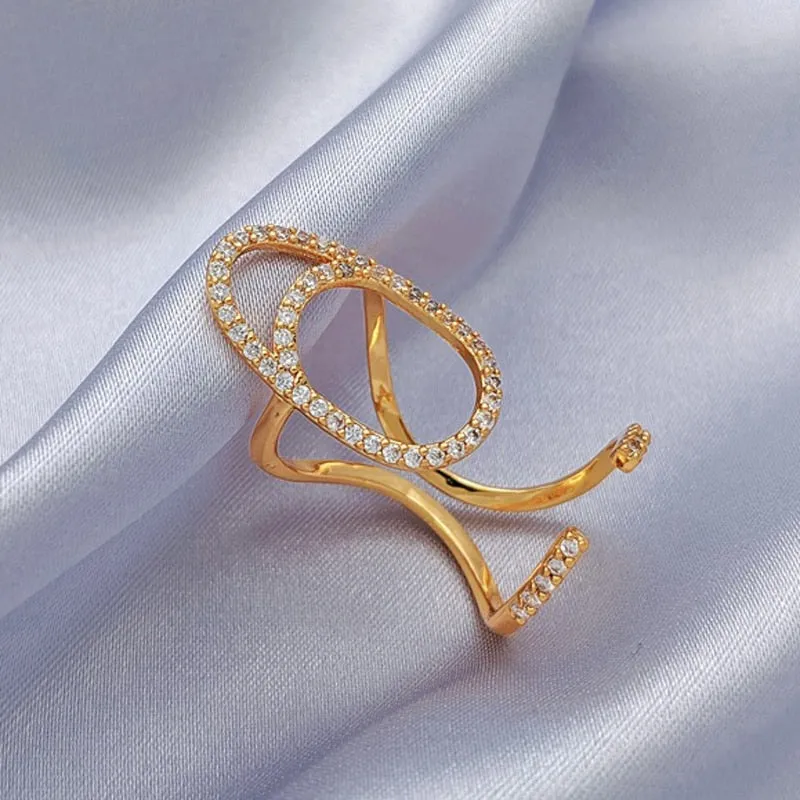 Chicmy-Gothic Metal Line Thin Nail Rings Daily Fingertip Protective Cover Trendy Ring