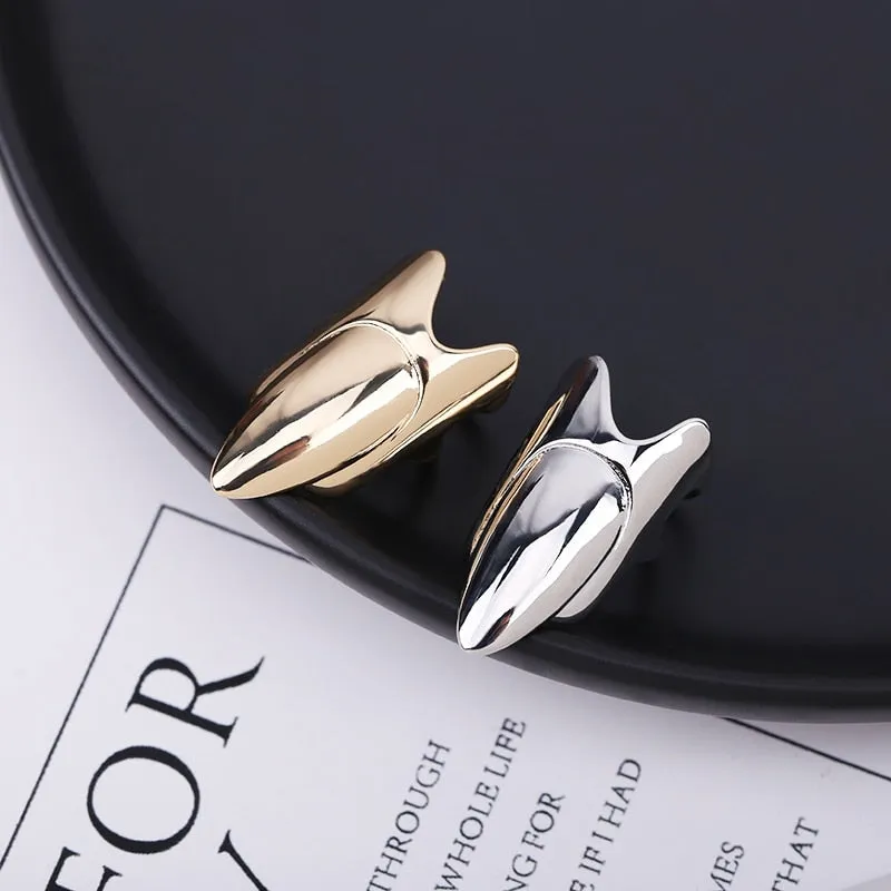 Chicmy-Gothic Metal Line Thin Nail Rings Daily Fingertip Protective Cover Trendy Ring