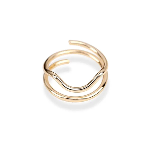 Chicmy-Gothic Metal Line Thin Nail Rings Daily Fingertip Protective Cover Trendy Ring