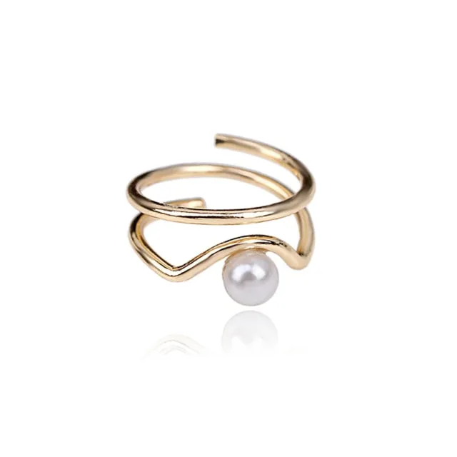 Chicmy-Gothic Metal Line Thin Nail Rings Daily Fingertip Protective Cover Trendy Ring