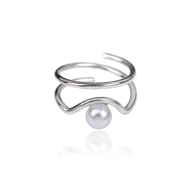 Chicmy-Gothic Metal Line Thin Nail Rings Daily Fingertip Protective Cover Trendy Ring