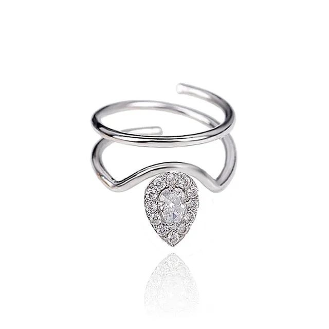 Chicmy-Gothic Metal Line Thin Nail Rings Daily Fingertip Protective Cover Trendy Ring