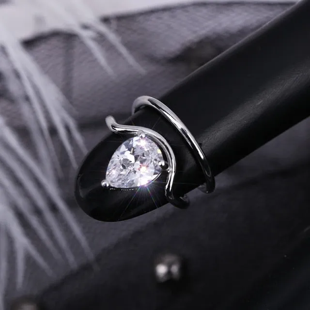 Chicmy-Gothic Metal Line Thin Nail Rings Daily Fingertip Protective Cover Trendy Ring