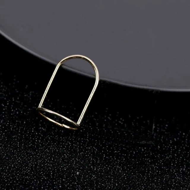 Chicmy-Gothic Metal Line Thin Nail Rings Daily Fingertip Protective Cover Trendy Ring