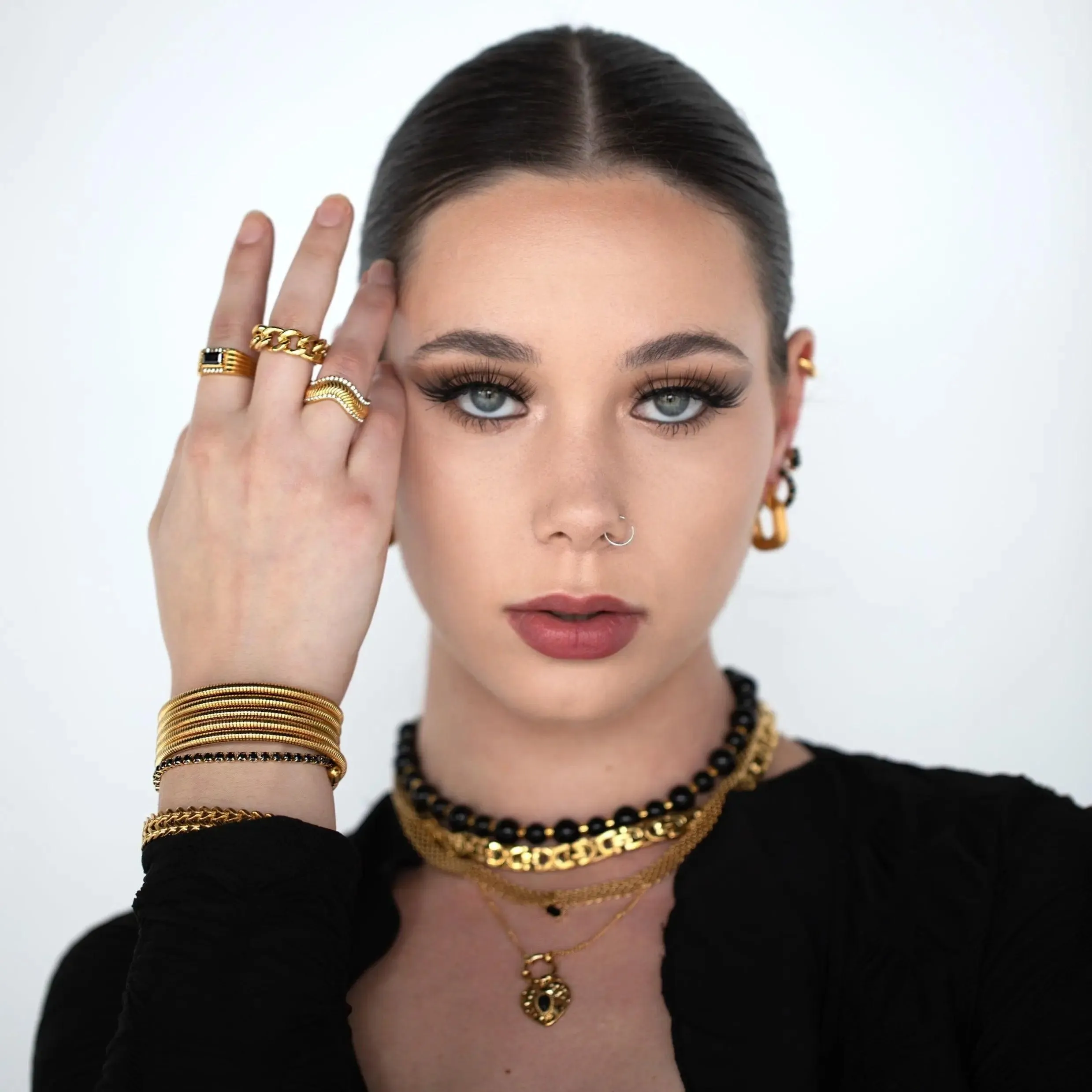 Chloe Black Crystal Ring