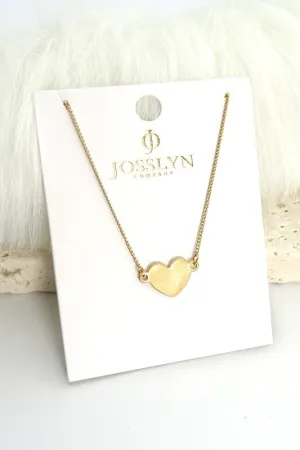 Classic Matte Gold Heart Necklace