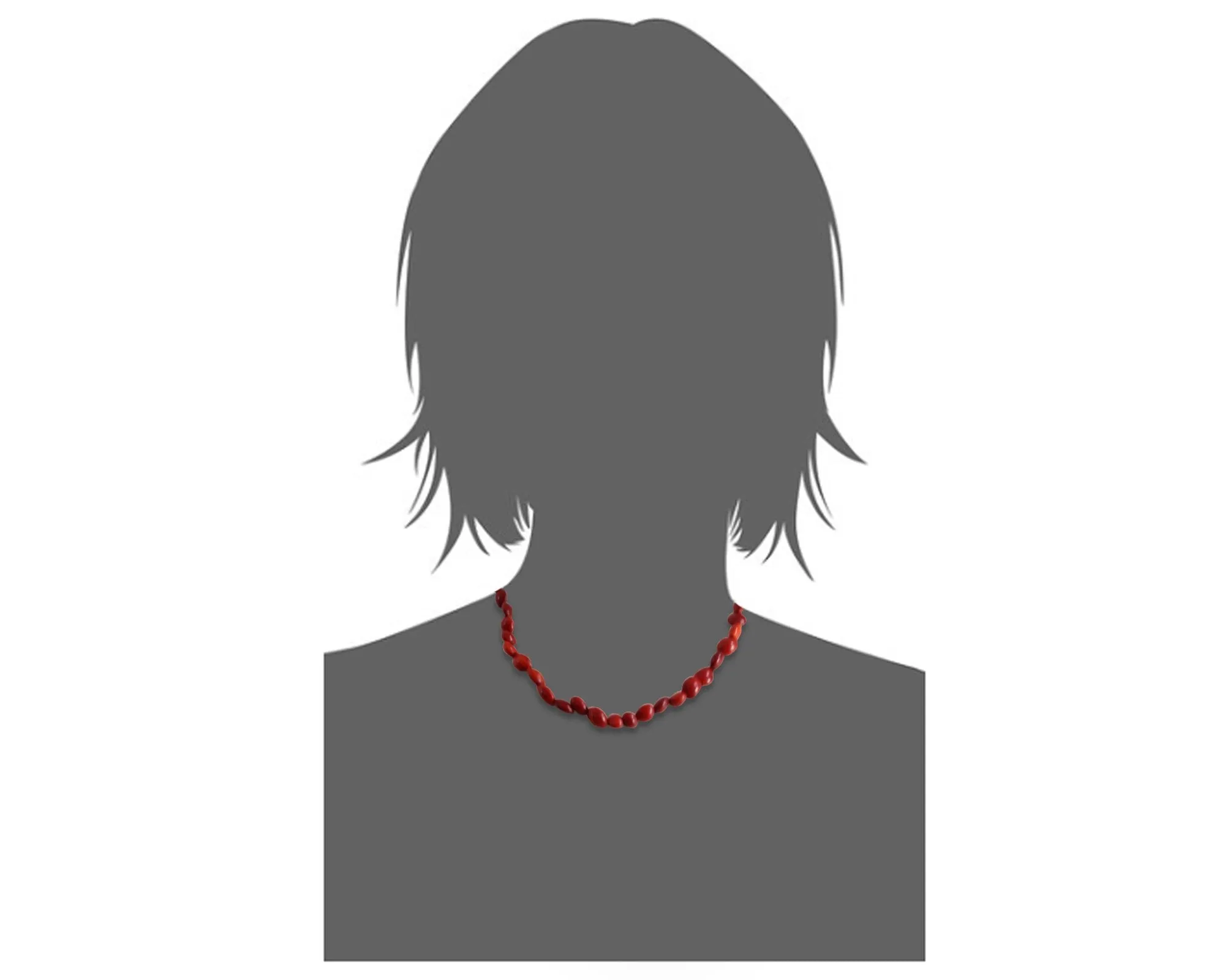 Classic Red Good Luck Necklace for Women w/Meaningful Seed Beads 16"-18"