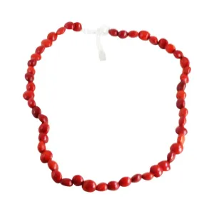 Classic Red Good Luck Necklace for Women w/Meaningful Seed Beads 16"-18"
