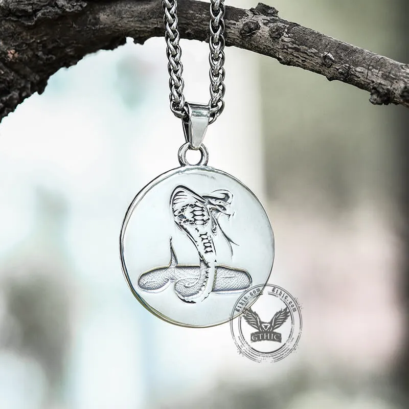 Cobra Stainless Steel Snake Pendant