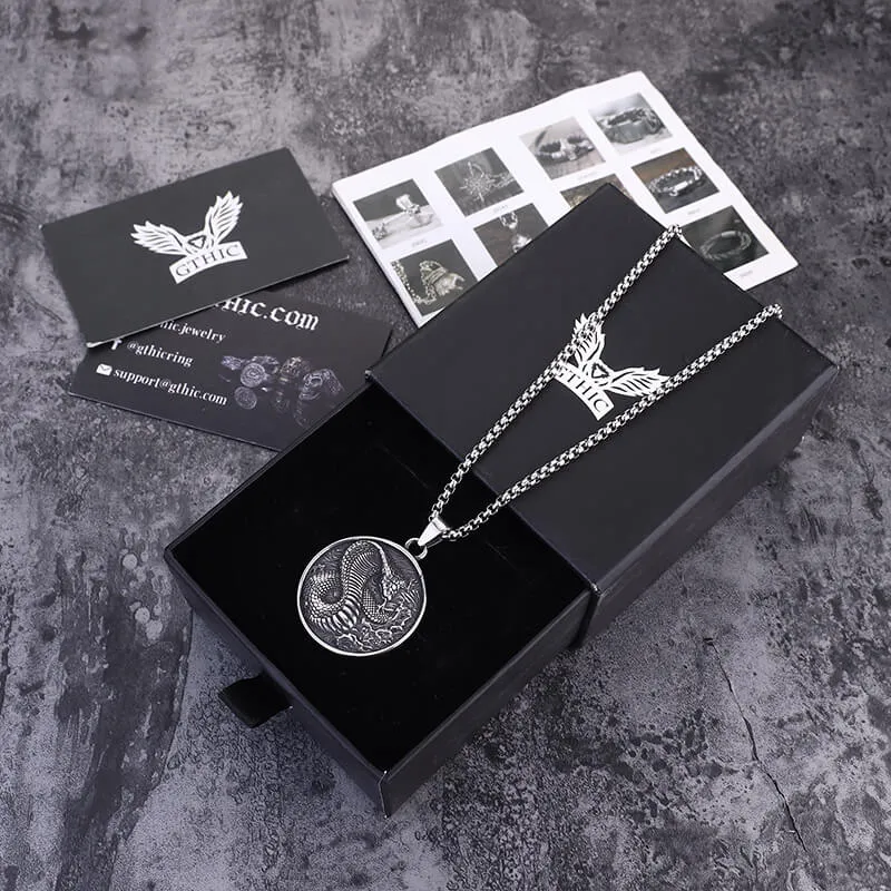 Cobra Stainless Steel Snake Pendant