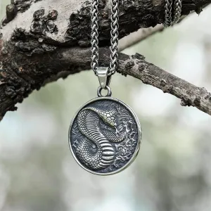 Cobra Stainless Steel Snake Pendant
