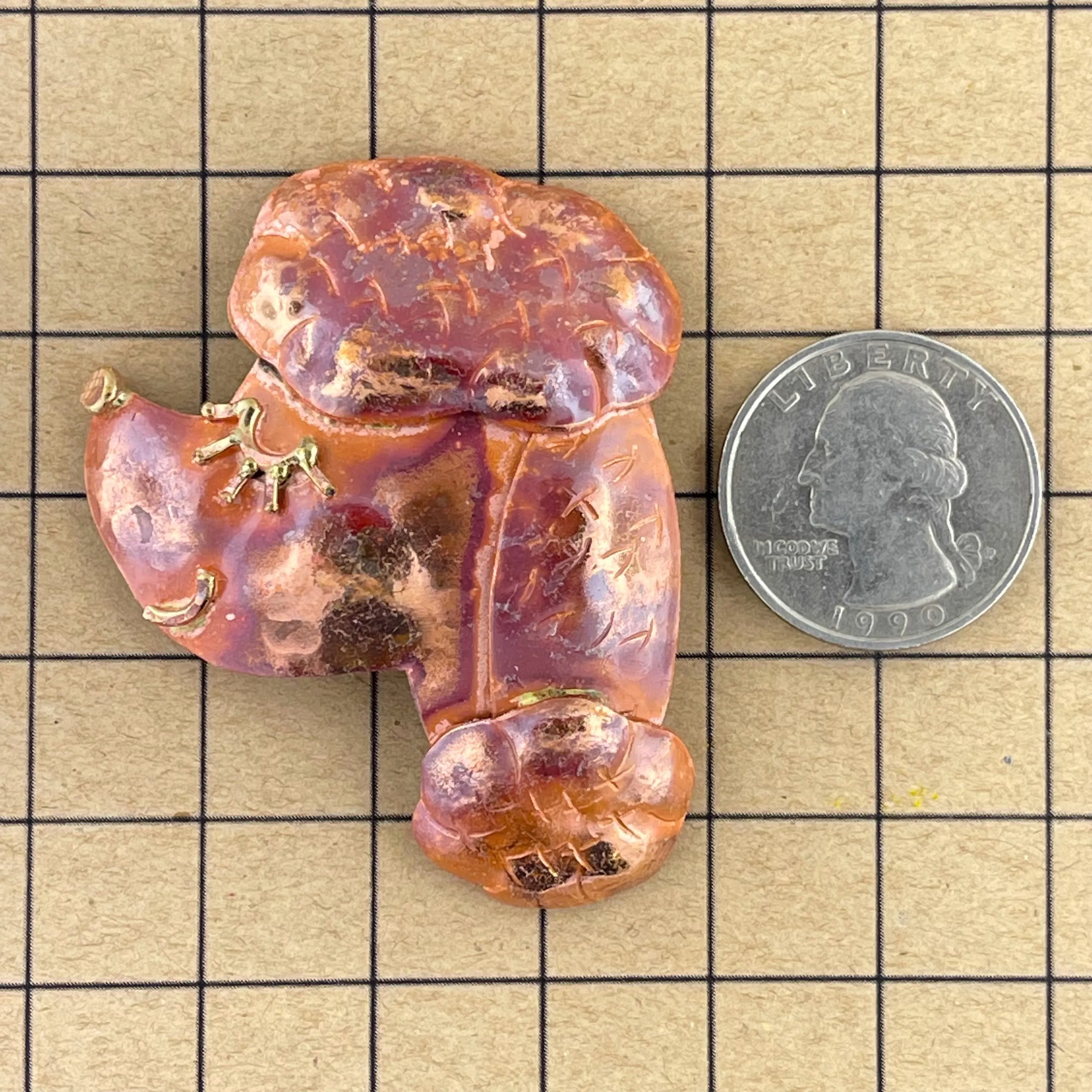 Copper Poodle Pendant