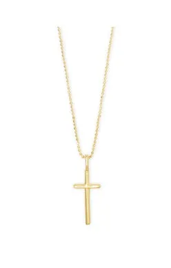 Cross Charm Necklace 18K Gold Vermeil