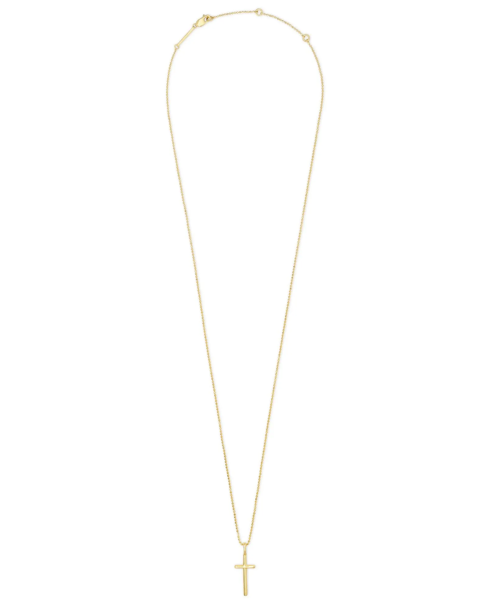 Cross Charm Necklace 18K Gold Vermeil