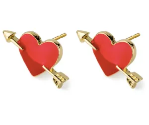 Cupids Heart-Stud Earrings-Joe Cool