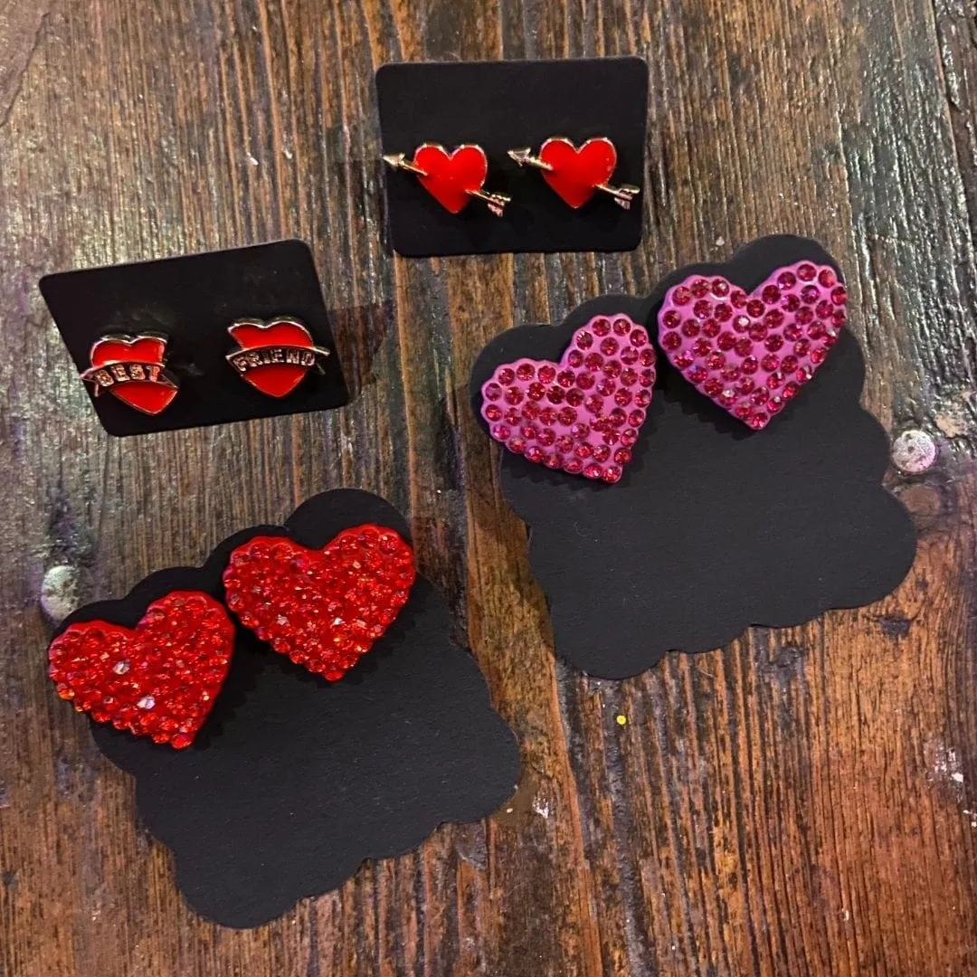 Cupids Heart-Stud Earrings-Joe Cool