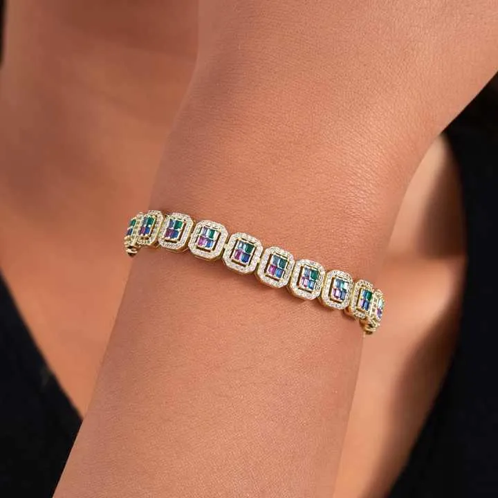 Customized Trendy Emerald Cut Color- قيراطًا للنساء