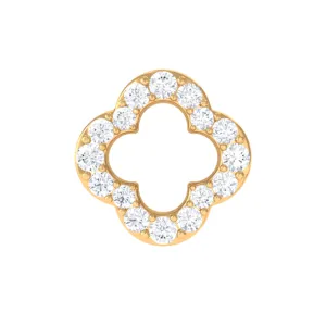 Dainty Moissanite Unique Flower Earring for Cartilage Piercing