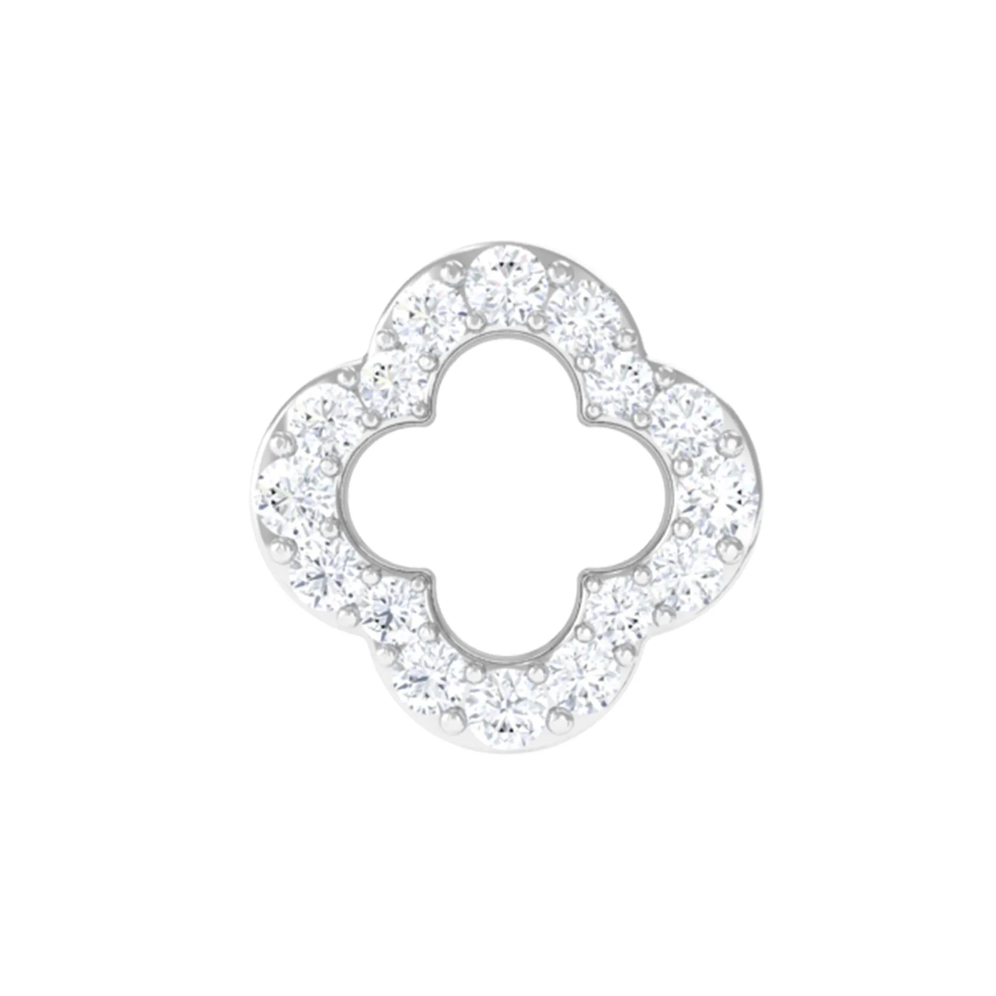 Dainty Moissanite Unique Flower Earring for Cartilage Piercing