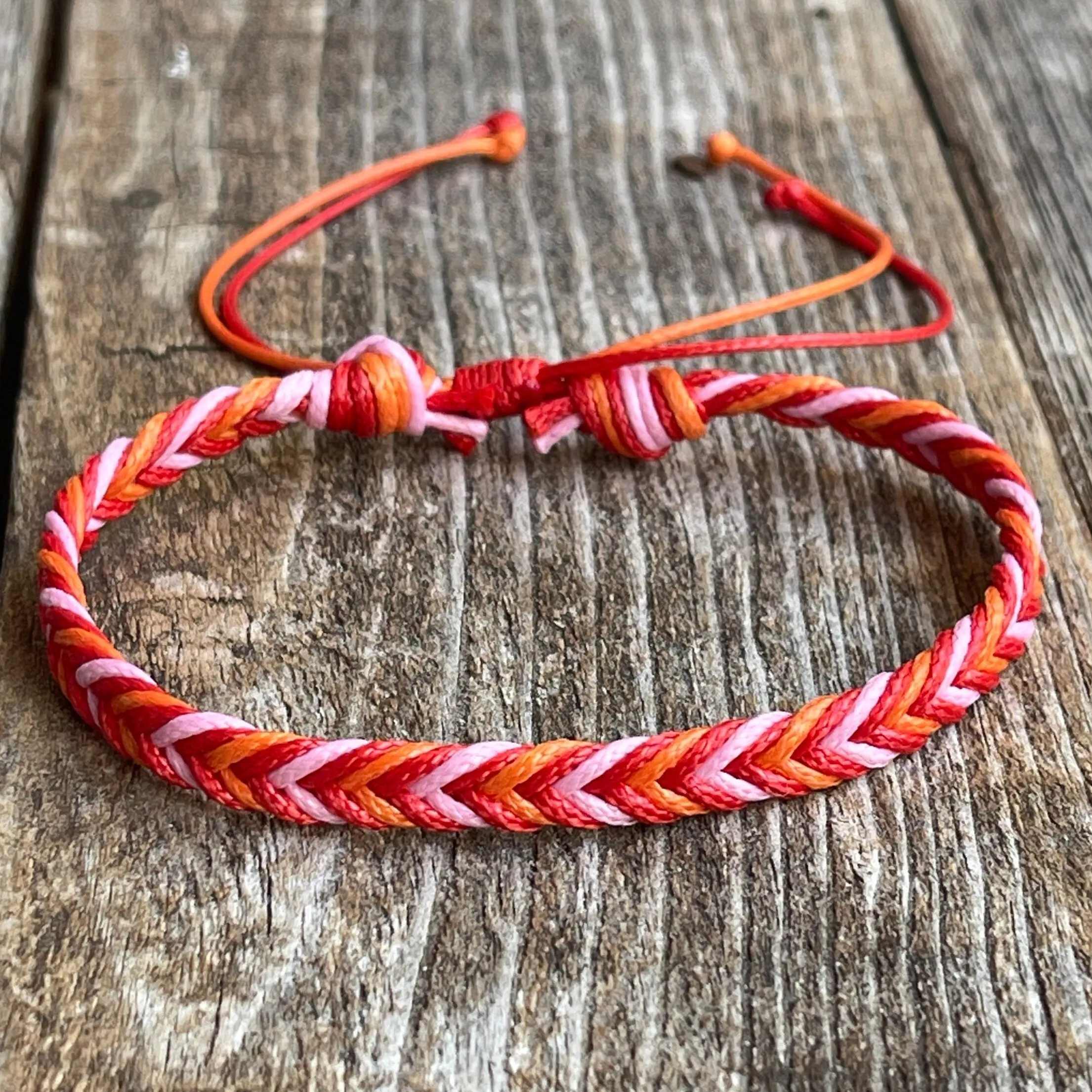 Dania Sunset Glow Braided Anklet Bracelet