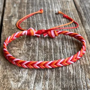 Dania Sunset Glow Braided Anklet Bracelet