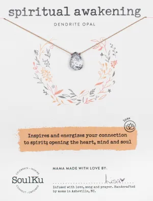 Dendrite Opal Luxe Necklace for Spiritual Awakening OLOVE19