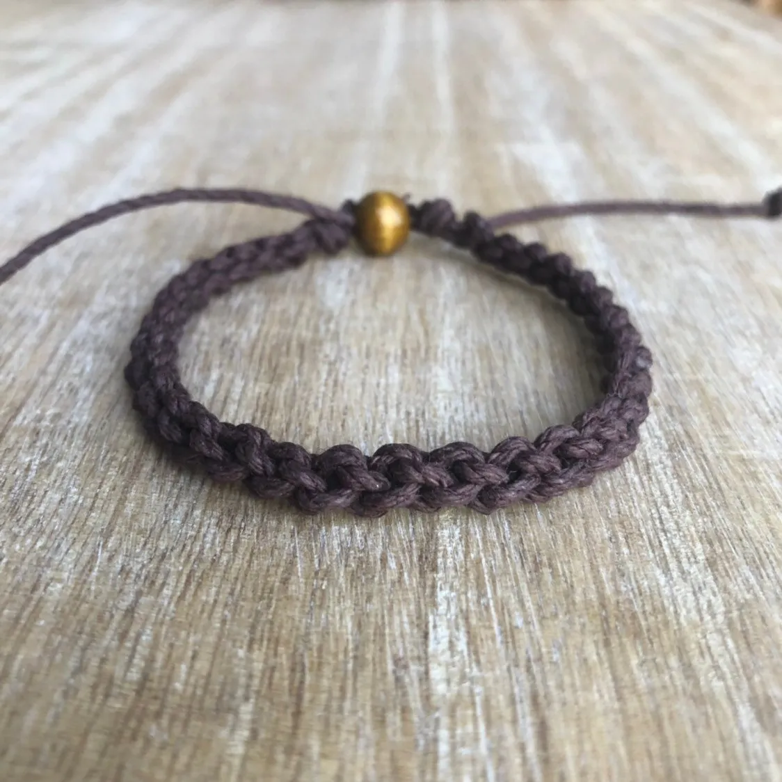 Destin Brown Hemp Anklet Unisex