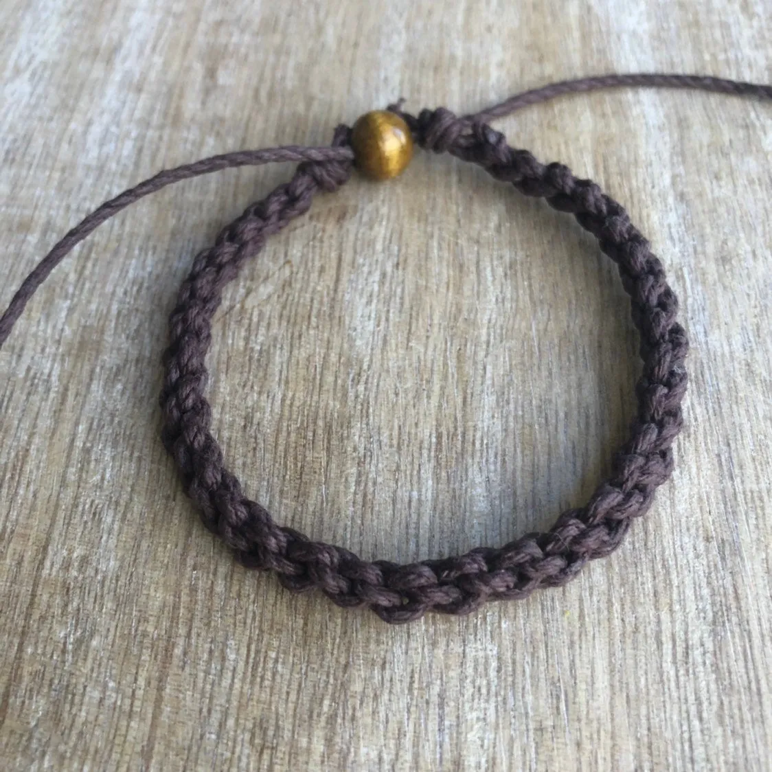 Destin Brown Hemp Anklet Unisex
