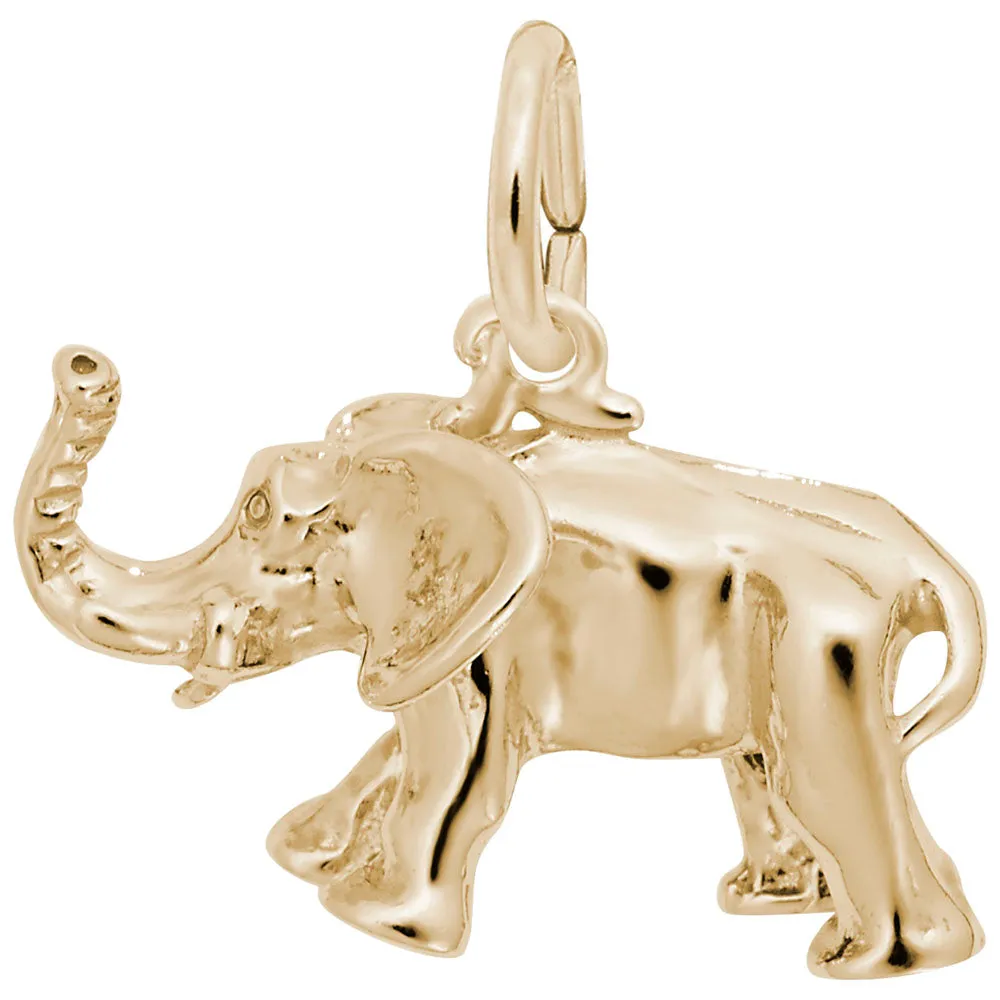 Elephant Charm in Yellow Gold Plated