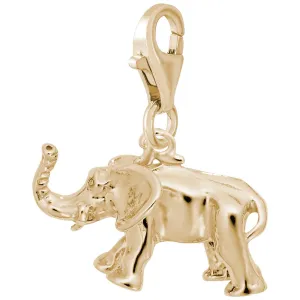 Elephant Charm in Yellow Gold Plated