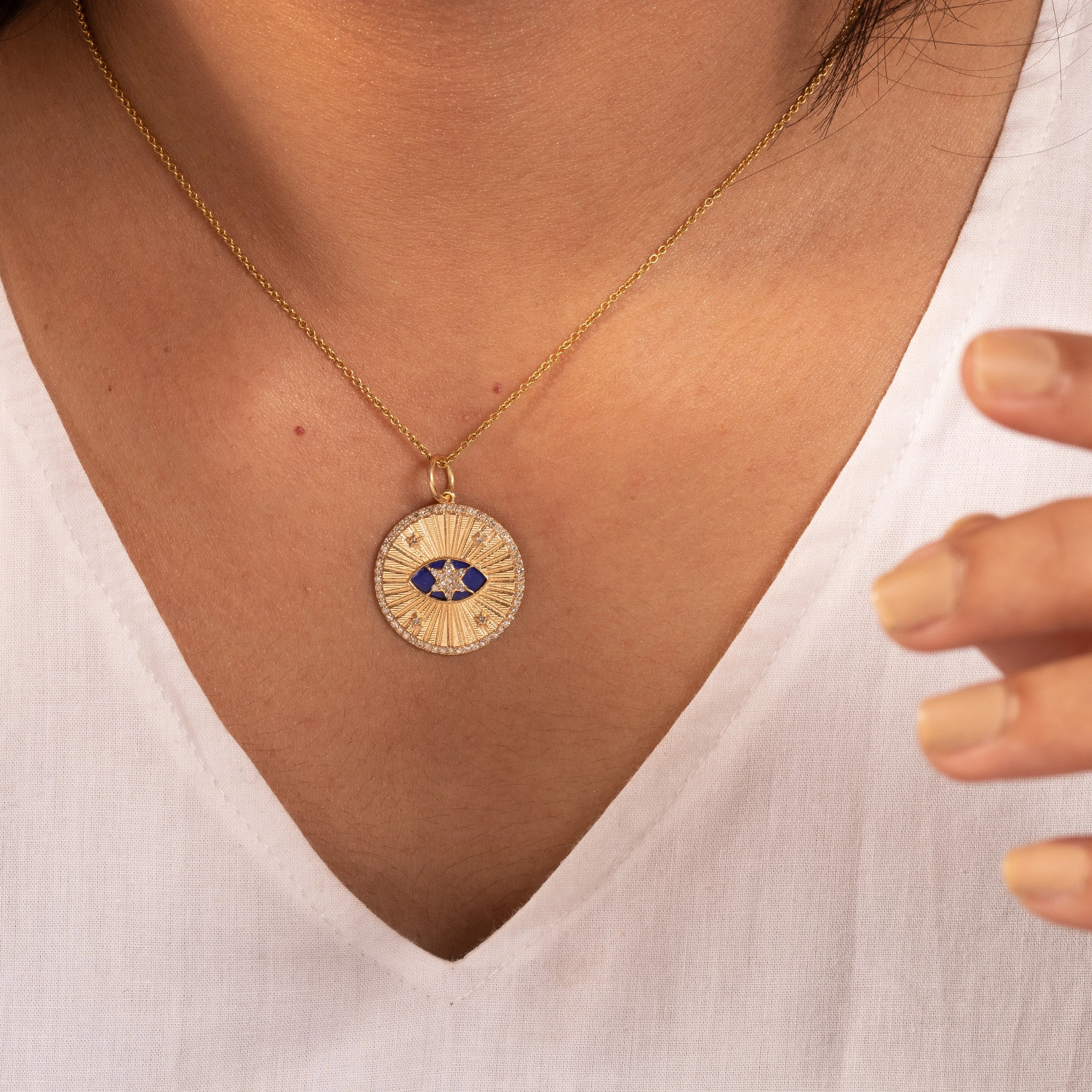 Elysian Lapis Lazuli Solid Gold Pendant