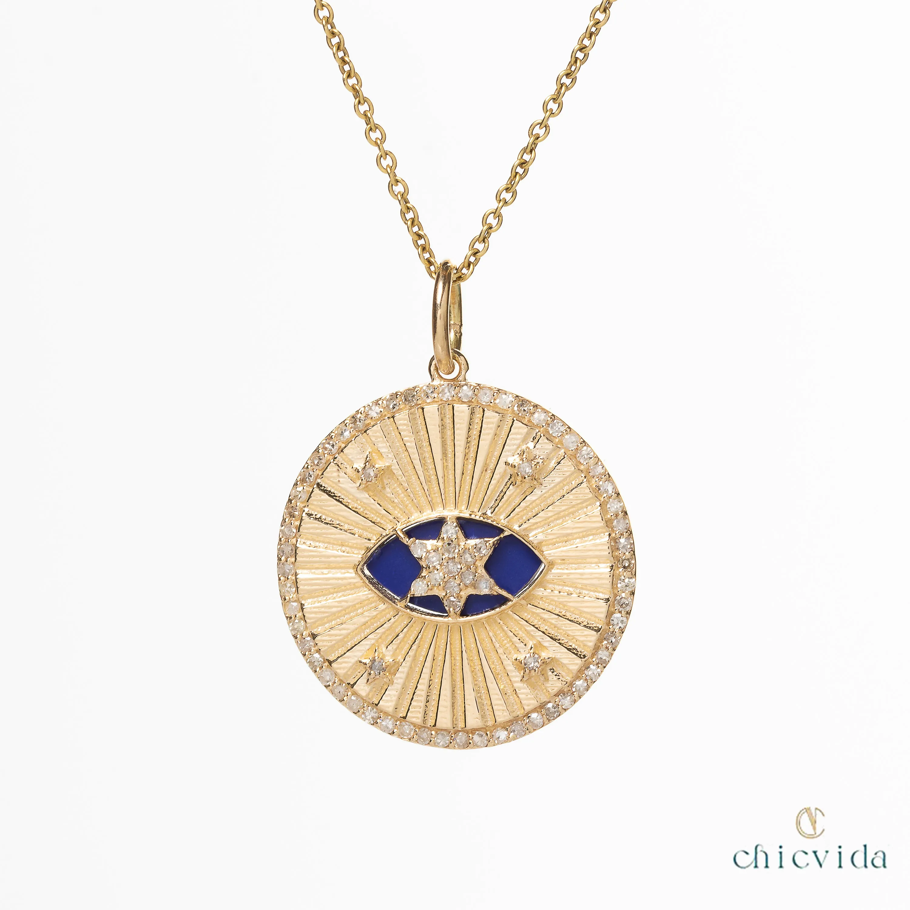 Elysian Lapis Lazuli Solid Gold Pendant