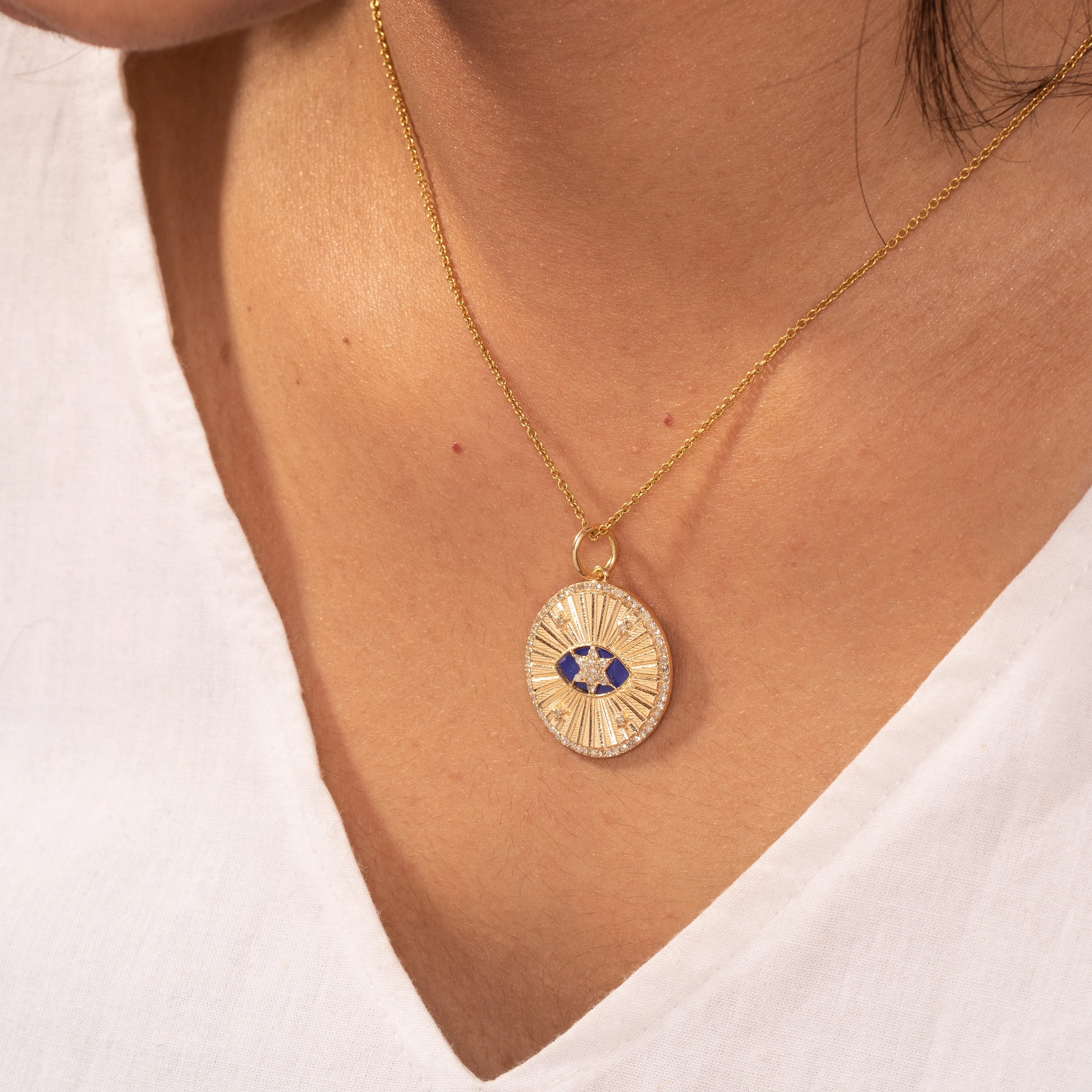 Elysian Lapis Lazuli Solid Gold Pendant