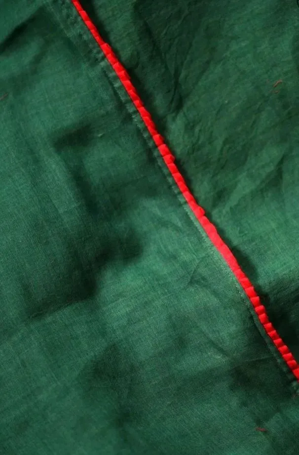 Emerald and Ruby Color Saree