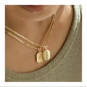 Engraved Letter Tag