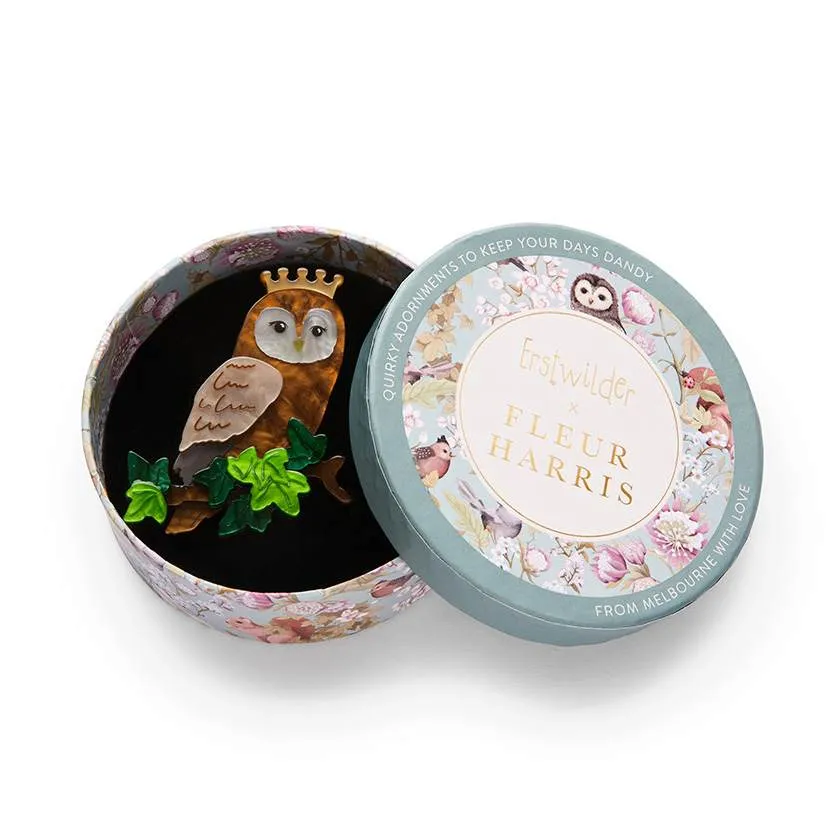 Erstwilder Regal Woodland Owl Brooch