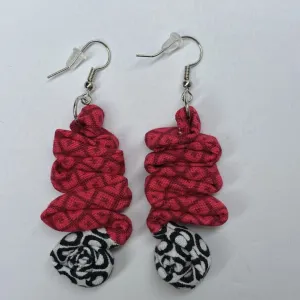 FICKLESTICKS Zig Zag Earrings - BLACK/WHITE/RED