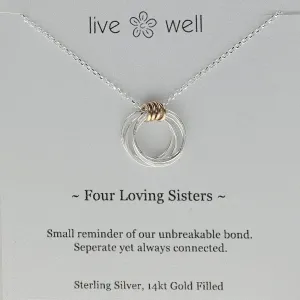 Four Loving Sisters Necklace By Live Well