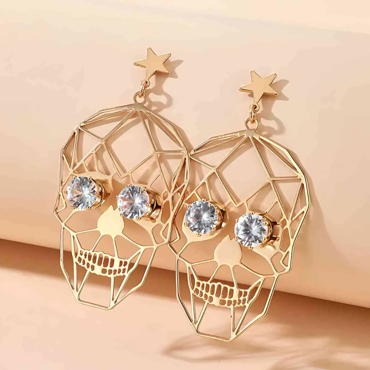 Geometric Skull Earrings