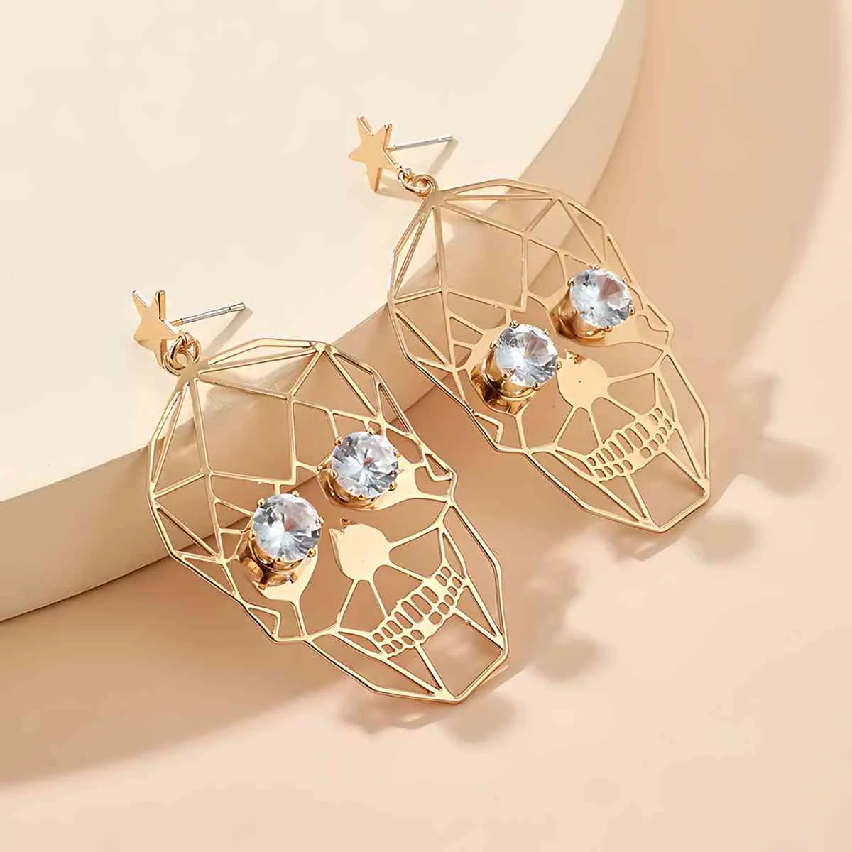 Geometric Skull Earrings